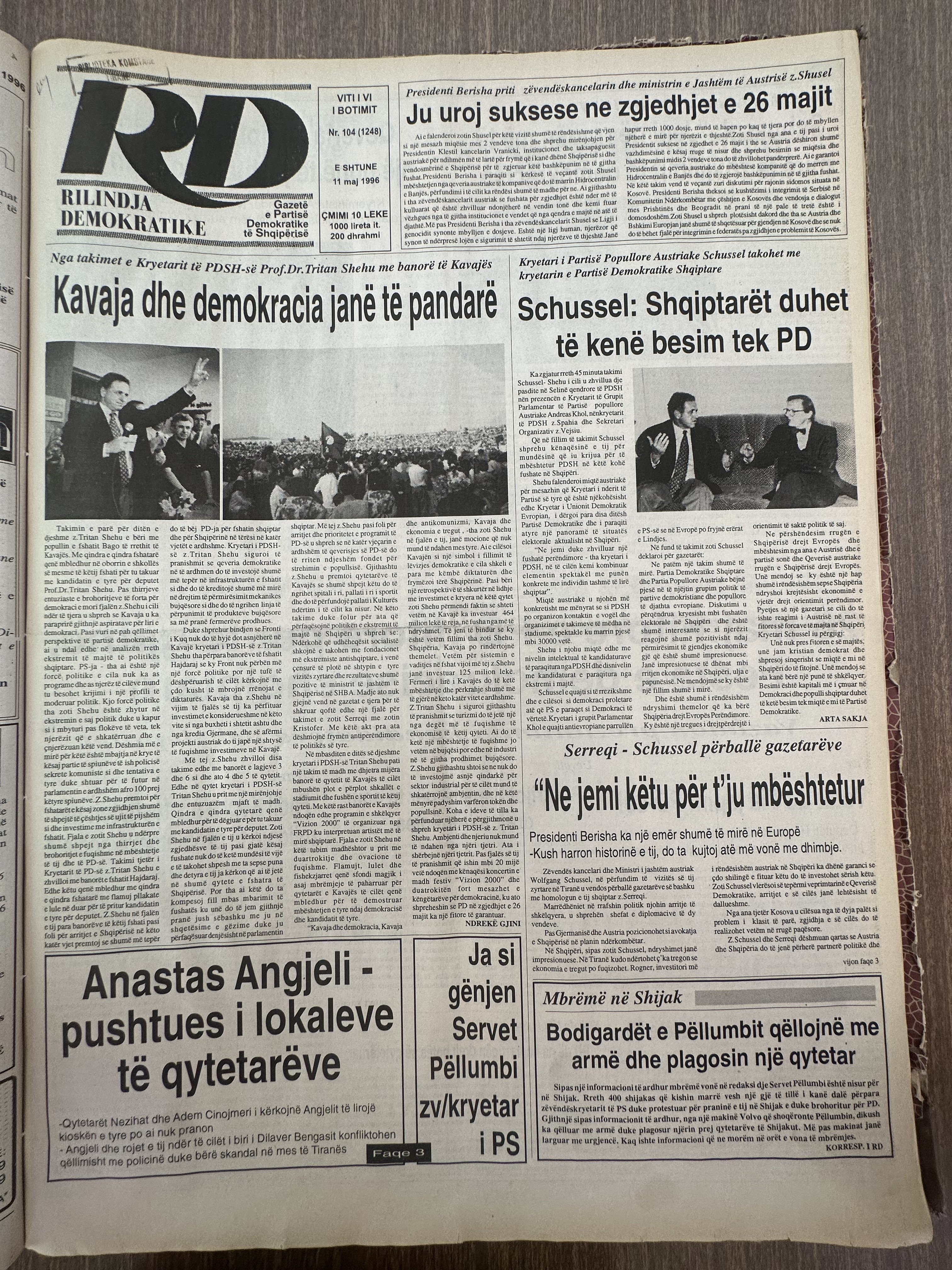 Rilindja Demokratike 1996-05-11